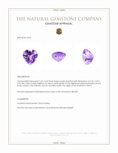 1.05 Ct. Purple Amethyst from Africa Appraisal