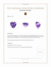 1.15 Ct. Purple Amethyst from Africa Appraisal