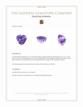 1.15 Ct. Amethyst from Africa Appraisal