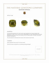 20.99 Ct. Sphene (Titanite) from Madagascar Appraisal