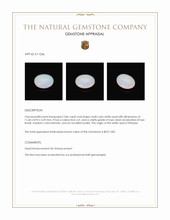 2.86 Ct. Cabochon White Opal from Ethiopia Appraisal