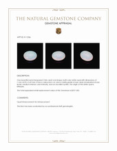 2.86 Ct. Cabochon White Opal from Ethiopia Appraisal