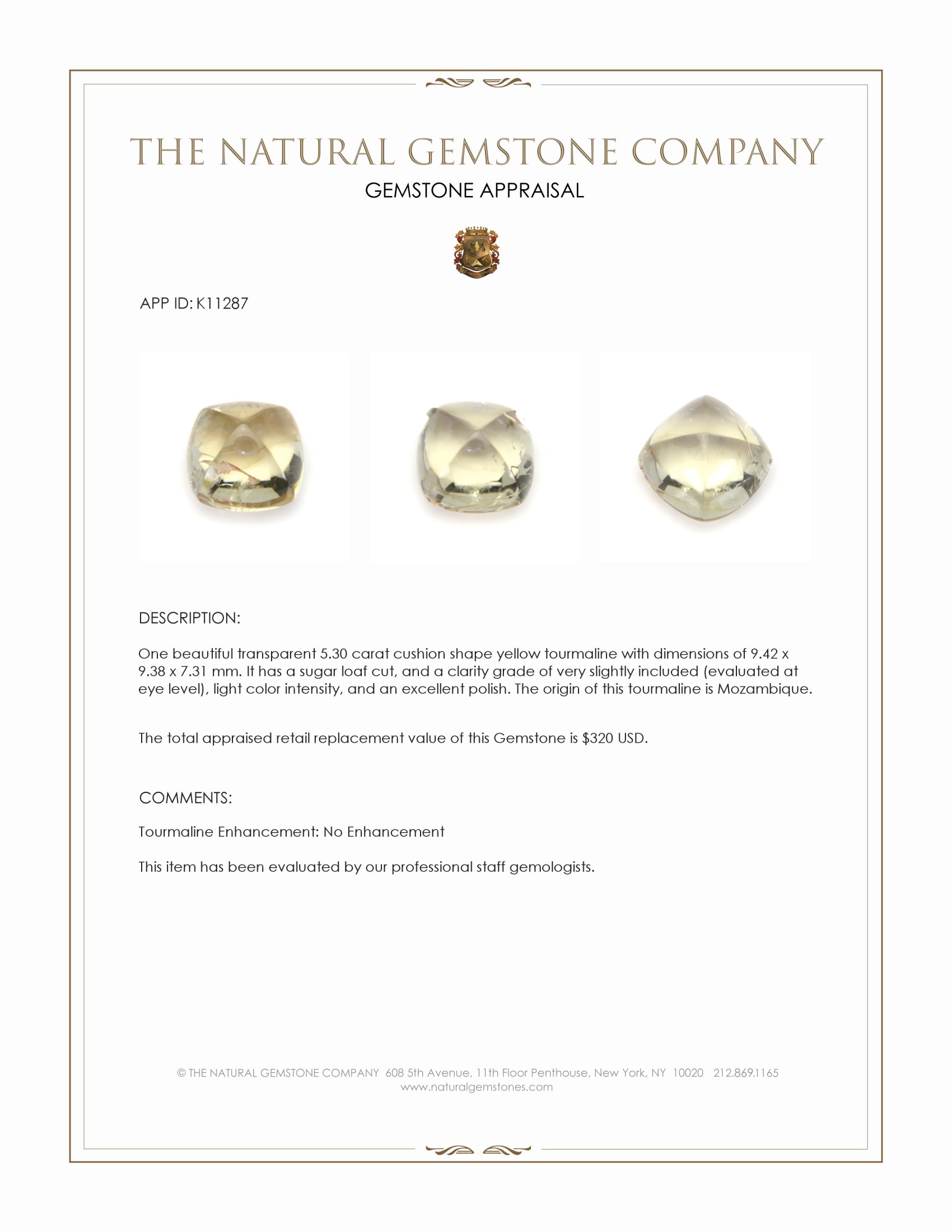 5.30 Ct. Cabochon Tourmaline from Mozambique