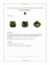 6.32 Ct. Cabochon Tourmaline from Mozambique Appraisal