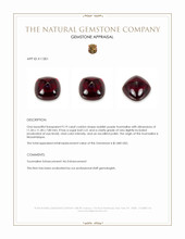 9.19 Ct. Reddish Purple Cabochon Tourmaline from Mozambique Appraisal