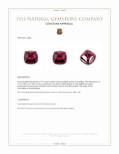 4.79 Ct. Reddish Purple Cabochon Tourmaline from Mozambique Appraisal