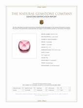 3.73 Ct. Pink Cabochon Tourmaline from Mozambique Scan Report