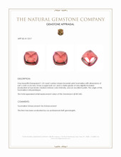 1.53 Ct. Brownish Pink Cabochon Tourmaline from Mozambique Appraisal