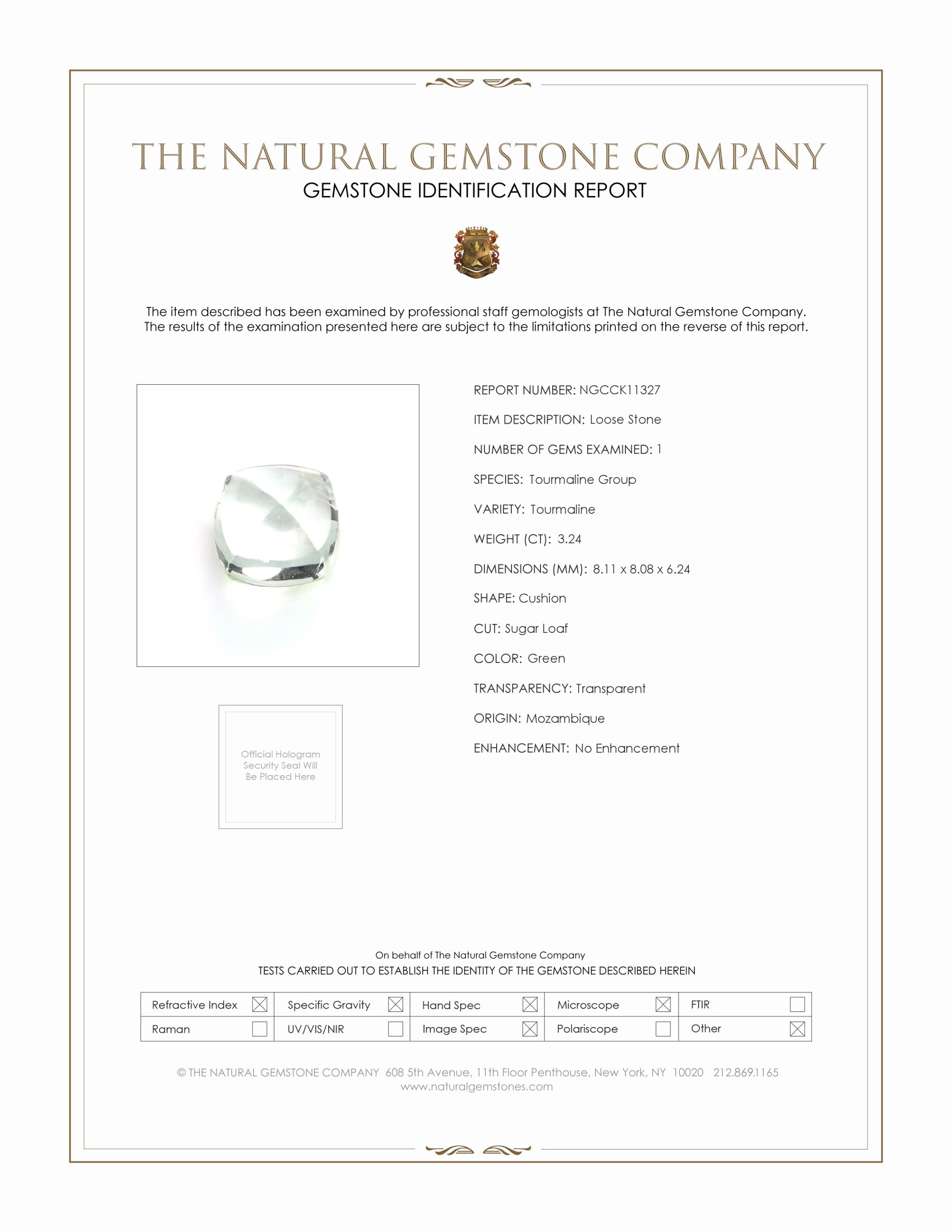 3.24 Ct. Cabochon Tourmaline from Mozambique