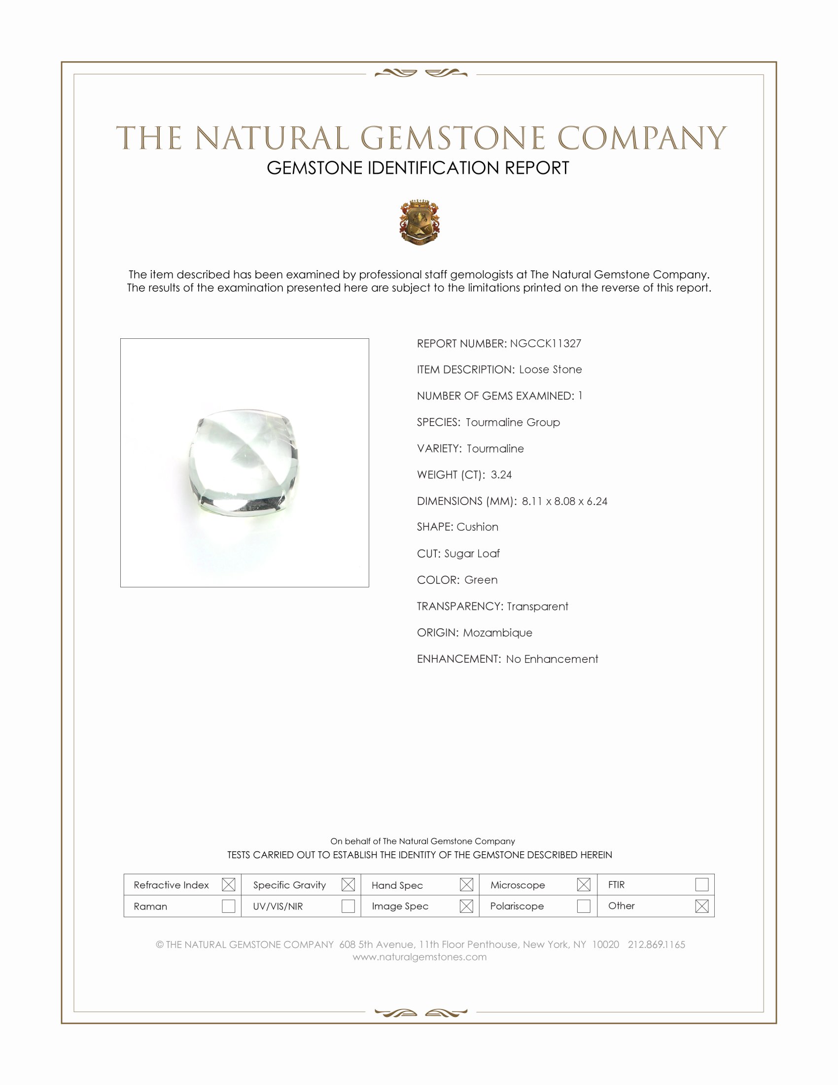 3.24 Ct. Cabochon Tourmaline from Mozambique