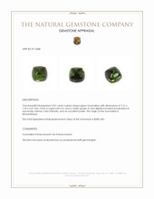 2.81 Ct. Cabochon Tourmaline from Mozambique Appraisal