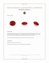 4.58 Ct. Red Fire Opal from Mexico Appraisal