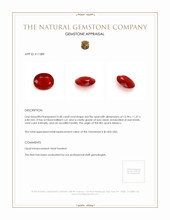 4.58 Ct. Fire Opal from Mexico Appraisal
