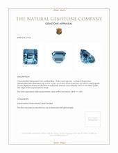 10.86 Ct. Aquamarine from Brazil Appraisal