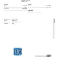 10.86 Ct. Aquamarine from Brazil Scan Report