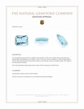 23.58 Ct. Greenish Blue Aquamarine from Brazil Appraisal