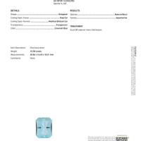 23.58 Ct. Greenish Blue Aquamarine from Brazil Scan Report