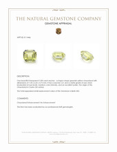 2.08 Ct. Greenish Yellow Chrysoberyl from Ceylon (Sri Lanka) Appraisal
