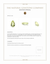 1.19 Ct. Chrysoberyl from Ceylon (Sri Lanka) Appraisal