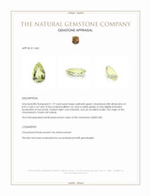 1.19 Ct. Chrysoberyl from Ceylon (Sri Lanka) Appraisal