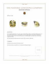 1.72 Ct. Chrysoberyl from Ceylon (Sri Lanka) Appraisal