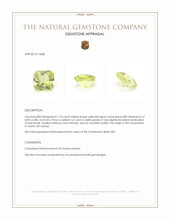 1.70 Ct. Chrysoberyl from Ceylon (Sri Lanka) Appraisal