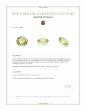 1.58 Ct. Chrysoberyl from Ceylon (Sri Lanka) Appraisal