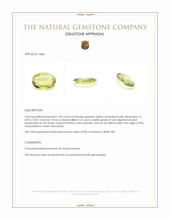 1.44 Ct. Chrysoberyl from Ceylon (Sri Lanka) Appraisal