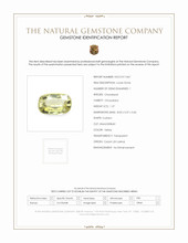 1.27 Ct. Yellow Chrysoberyl from Ceylon (Sri Lanka) Scan Report