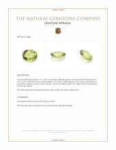 1.31 Ct. Chrysoberyl from Ceylon (Sri Lanka) Appraisal