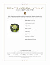 3.16 Ct. Green Zircon from Ceylon (Sri Lanka) Scan Report