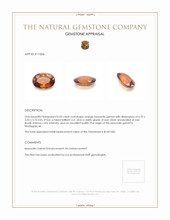 0.93 Ct. Hessonite Garnet from Madagascar Appraisal