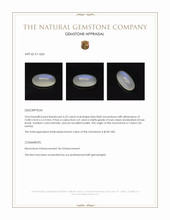 6.55 Ct. Cabochon Moonstone from Ceylon (Sri Lanka) Appraisal