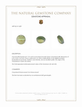 1.55 Ct. Brownish Green Cabochon Chrysoberyl from Ceylon (Sri Lanka) Appraisal