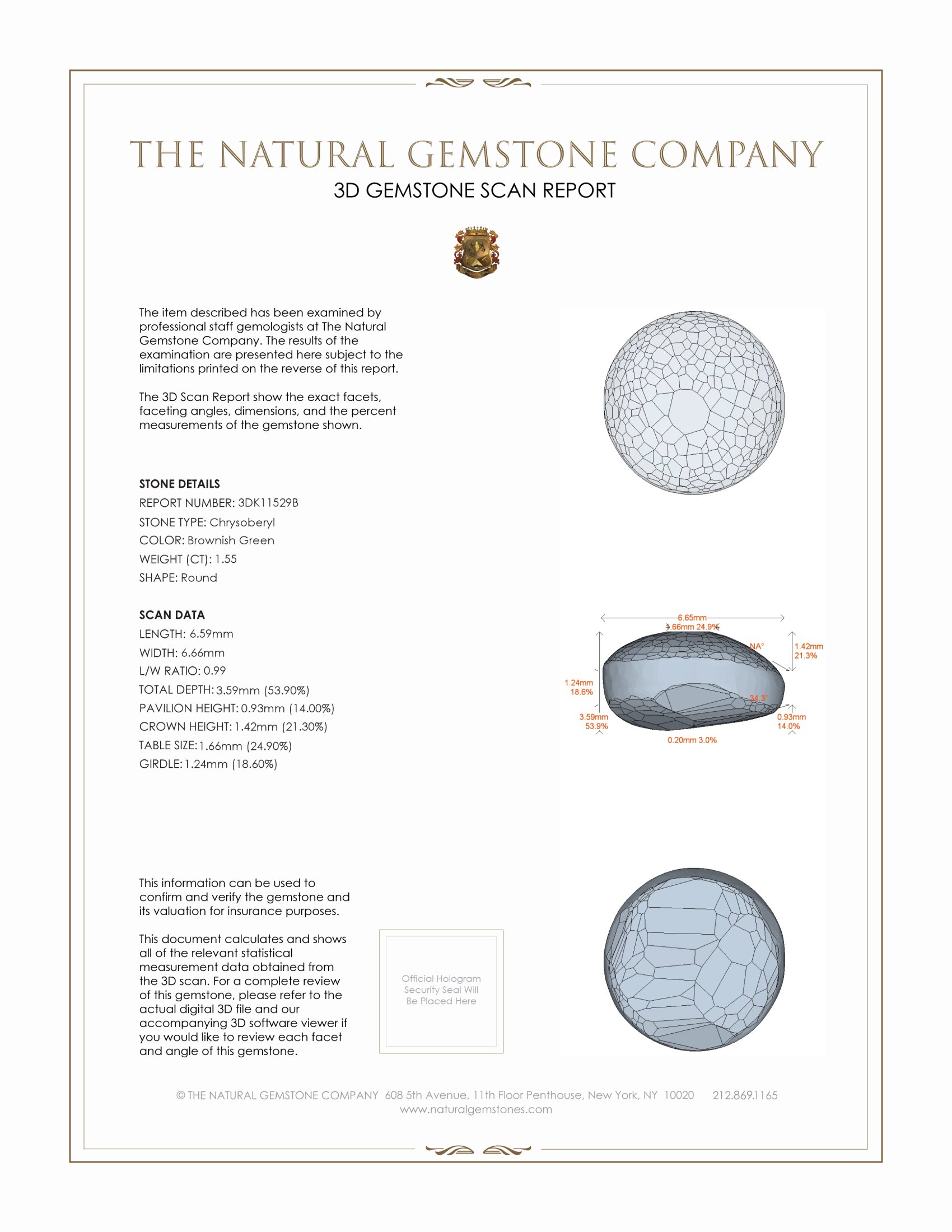 1.55 Ct. Cabochon Chrysoberyl from Ceylon (Sri Lanka)