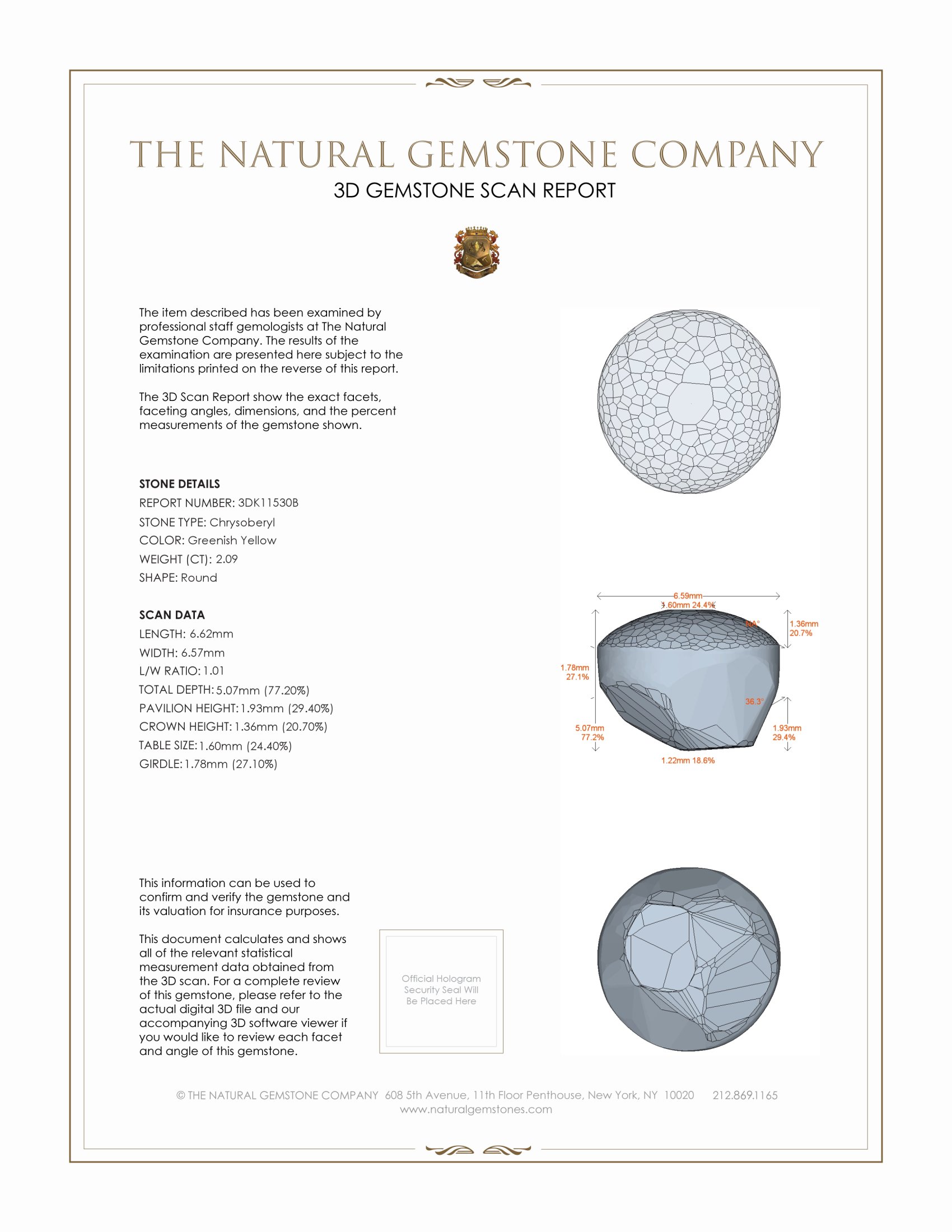 2.09 Ct. Cabochon Chrysoberyl from Ceylon (Sri Lanka)