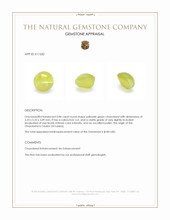 0.84 Ct. Cabochon Chrysoberyl from Ceylon (Sri Lanka) Appraisal