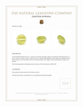 0.61 Ct. Cabochon Chrysoberyl from Ceylon (Sri Lanka) Appraisal