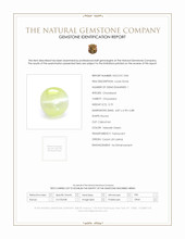 0.70 Ct. Yellowish Green Cabochon Chrysoberyl from Ceylon (Sri Lanka) Scan Report