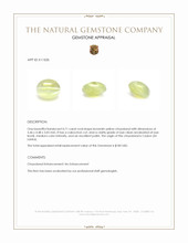 0.71 Ct. Cabochon Chrysoberyl from Ceylon (Sri Lanka) Appraisal