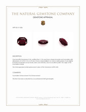 3.18 Ct. Brownish Red Tourmaline from Brazil Appraisal