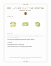 1.01 Ct. Cabochon Chrysoberyl from Ceylon (Sri Lanka) Appraisal