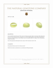 0.84 Ct. Cabochon Chrysoberyl from Ceylon (Sri Lanka) Appraisal