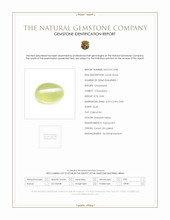 0.84 Ct. Greenish Yellow Cabochon Chrysoberyl from Ceylon (Sri Lanka) Scan Report