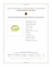 0.84 Ct. Greenish Yellow Cabochon Chrysoberyl from Ceylon (Sri Lanka) Scan Report
