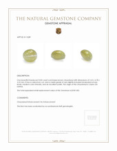 0.85 Ct. Cabochon Chrysoberyl from Ceylon (Sri Lanka) Appraisal