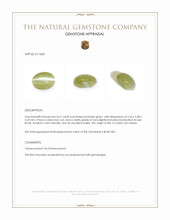 0.67 Ct. Cabochon Chrysoberyl from Ceylon (Sri Lanka) Appraisal