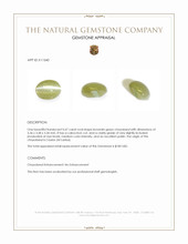 0.67 Ct. Brownish Green Cabochon Chrysoberyl from Ceylon (Sri Lanka) Appraisal