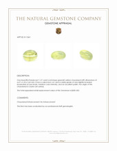1.27 Ct. Greenish Yellow Cabochon Chrysoberyl from Ceylon (Sri Lanka) Appraisal