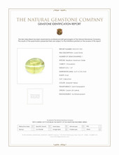 1.27 Ct. Greenish Yellow Cabochon Chrysoberyl from Ceylon (Sri Lanka) Scan Report